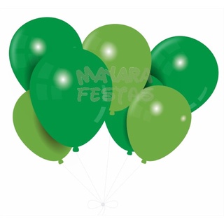 Bexiga - Balões Verde Bandeira e Verde Maçã São Roque c/ 50 unidades
