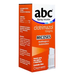 Abc Clotrimazol Spray Incolor Micose Antifungos Fungos 30ml
