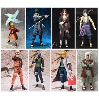 SHF Naruto Itachi Sasuke Kakashi Jiraiya Change Rosto Action Figure Modelo Brinquedos Bonecas
