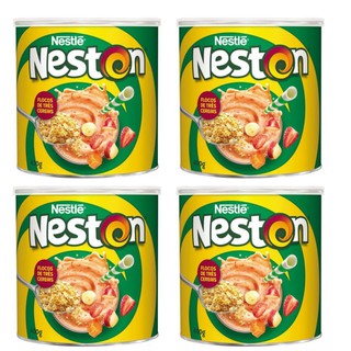 Kit 04 Latas Neston Cereal Vitamina Infantil Flocos 3 Neslté 400g (1)
