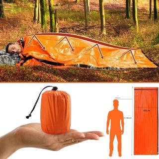 Saco De Dormir Portátil De Emergência À Prova D 'Água Para Acampamento / Caminhada / Viagem
