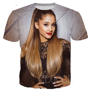 2021 New Ariana Grande Print Casual T-shirts Women Men Clothes Hot Sale Tee Tops Short Sleeve Kpop T-Shirt Plus Size 3D Pullover (1)