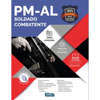 LIVRO - POLÍCIA MILITAR DE ALAGOAS - PM AL: SOLDADO COMBATENTE - ALFACON - 2020