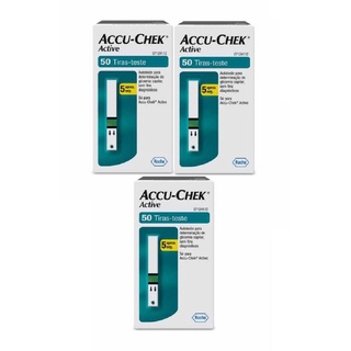 Kit Tiras para Controle de Glicemia Accu-Chek Active 150 unidades Original