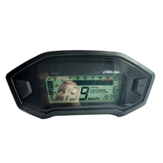 Nova Vida Motocicleta Universal LCD Odômetro Velocímetro Digital Tachômetro 150mm (7)