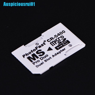 [Auspiciousrui01 Hot Sale Dual 2 Slot Micro For Sd Sdhc Tf To Memory Stick Ms Card Pro Duo Reader Adapter For Psp (4)