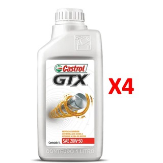 4 Castrol 20w50 Carro Sl Mineral Gtx Anti-borra 1l