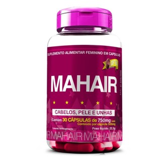 Suplemento Vitamina Para Cabelos Pele E Unhas 30 Capsulas MaHair Promoção Imperdível !!
