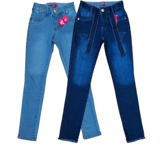 Calça Feminina jeans Infantil Juvenil tamanho 08 ao 16