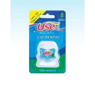 Fio Dental Use It 100 metros Higiene Bucal Dentes Brancos Clareamento Escovação Anti Residuos Halito Fresco