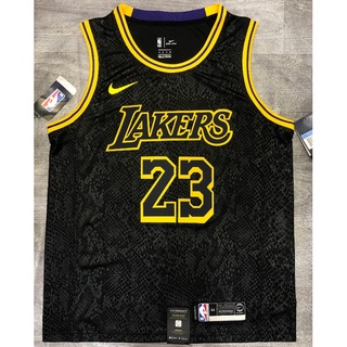 Camisa De Basquete Nba Los Angeles Lakers 23 # James 2021 Preta Com Estampa De Cobra E Outras Estilos
