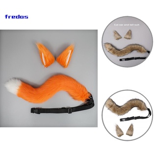 Fredas Furry Faux Fox Tail Toque Macio Cosplay Cauda Orelhas Confortável Para Usar O Presente Do Carnaval