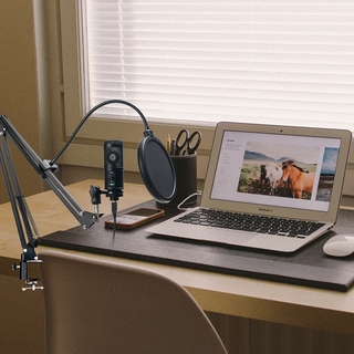 BOMGE USB Condenser Gravação Microfone Youtube Podcast Instrument Transmissão ao vivo Voice Chat Microfone Voice (conjunto tripé) (5)
