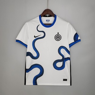 Camisas de Time do Inter de Milão Branca Serpente, Azul Serpente Nova 2021-2022 +FRETE GRATIS