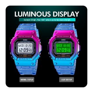 SKMEI 1622 Fashion New Gradient Color Silicone Digital Waterproof Sports Wristwatches Watch Student Kids watch (5)