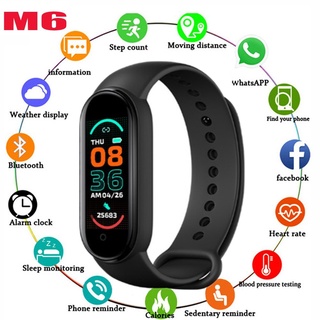 Monitor de Pressão Arterial M6 Smart Bluetooth Watch IP67 Colour Screen Fitness Heart Rate