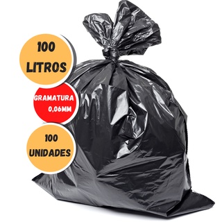 Saco De Lixo Preto 100 Litros 100 Unidades LT