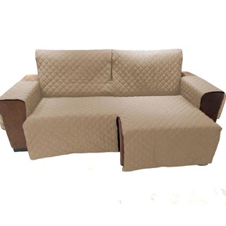 Protetor de sofá 2,00 2 modulos retrátil e reclinável - bege