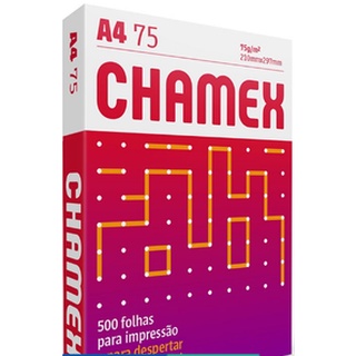 PAPEL SULFITE CHAMEX A4.75 COM 500 FOLHAS ÓTIMO PREÇO.