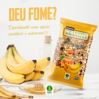 Granola Granatus Cereais Banana Com Mel E Passas 1kg