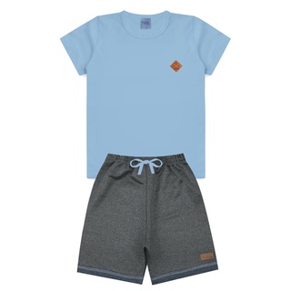 Conjunto Infantil Menino Roupa de Criança masculino Bermuda e Camiseta Atacado Barato L25 (7)