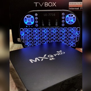TV BOX MXQ PRO 256GB 4K 5G + MINI TECLADO E MOUSE