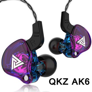 Fone Original Qkz Ak6 AK6-X upgrade In-Ear Para Retorno Monitor De Palco Fone De Ouvido Intra-Auricular Dynamic Com Microfone Com Bass