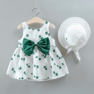 2pçs Vestido De Princesa Alover Sem Mangas + Chapéu Para Bebê / Criança / Menina (4)