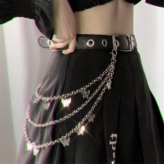 Hanging Waist Chains Belt Punk Butterfly Pendant Multilayer Fashion Trend Waistband Accessories Women (2)