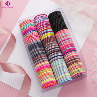 50pcs/pack Women Girls Elastic Hair Band Colorful Hair Ties Ropes Rubberbands Hair Accesories