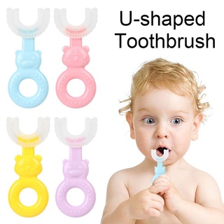 YUYUP Kid's Children's 2-6 years Old Manual Dental Care Baby Care U-shaped Toothbrush/Multicolor (4)