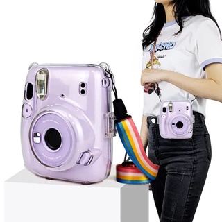 Case Bolsa Capa Para Câmera Polaroid Instax Mini 11 Transparente Cristal Com Alça (9)