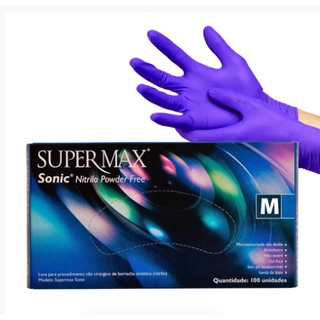 LUVA NITRÍLICA SUPERMAX SONIC M – 100 UND
