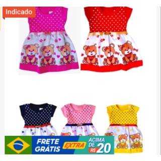 Vestido Para Bebê De Personagens temático Infantil Menina Linda SUPER PROMOÇÃO!!