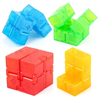 (Em Estoque) Fidget Toy Autismo Anti @ - @ Stress Alívio Criativo Infinito Cubo Mágico Escritório Flip Cubic Enigma Parar Estresse Alivia Autismo Brinquedos