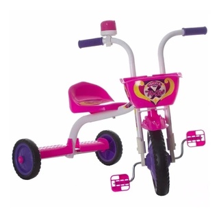 Triciclo Velotrol Motoca 3 Rodas Bicicleta Infantil Ultra Bike Menina Rosa