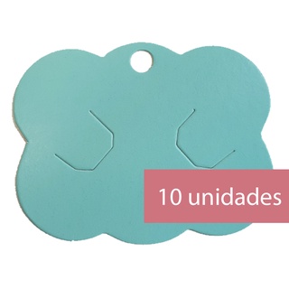 Embalagem para Laços Nuvem Tag/Cartela - 10 unidades Azul Tiffany