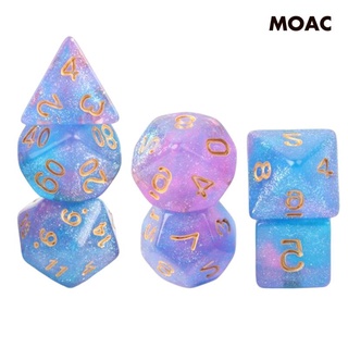 7x Polyhedral Dice Party Game Dice Game for DND Table Game