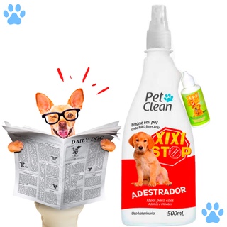 Kit Educador Canino Sanitário para Cachorro Pet Clean Adestramento - Xixi Stop 500 ml + Xixi Sim 30 ml