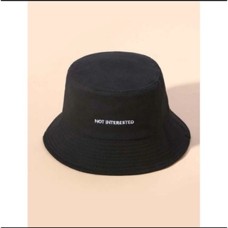 Chapéu Bucket Bone Hat Not Interested Frase Nao Interessado Tumblr