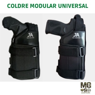 Coldre Modular Universal C/ Regulagem Tático P/Pistola Revólver Militar Polícia Bope Airsoft Preto P/Pistola e Revólver