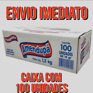 Caixa Paçoca Rolha 1,5KG 100unid - Paçoquinha Amendupã