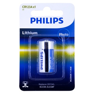 01 Pilhas Baterias Cr123 Philips - 01 Cartela