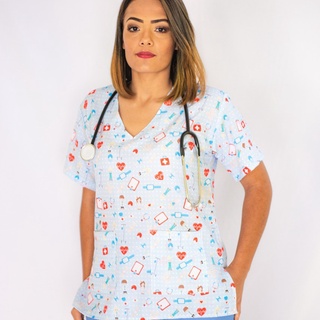 PROMOÇÃO Scrub Bata Blusa Uniforme pijama Cirúrgico + brinde