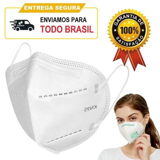 Kit 10 Máscaras Kn95 Proteção Respiratória Proteção forte Branco