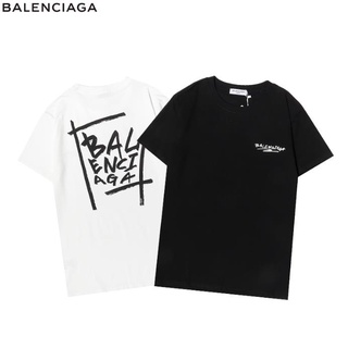 BALENCIAGA Camiseta Masculina De Algodão / Manga Curta / Gola Redonda / Folgada / Estampada / Casual / Streetwear