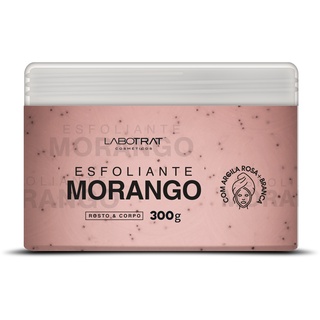 Esfoliante Morango c/Argila Branca + Rosa 300g LABOTRAT