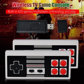 CON 8 Bit Wireless Controller USB TV Game Console Stick Built-in 620 Classic Games Retro Video Game Player for Teens