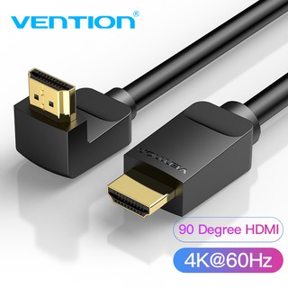 Vention HDMI Cable Right Angle 90 Degree Elbow HDMI 2.0 Cable 4K Ultra HD 3D 1080P Support Ethernet and Audio Return ARC Compatible for PC Laptop TV Nintendo Switch Xbox PS3 PS4 (1)