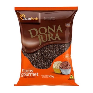 Confeito Granulado Sabor Chocolate Flocos Macio Gourmet 500g Dona Jura